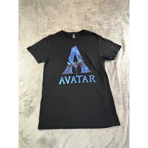 Avatar Shirt Men's Medium Black and Blue Avatar logo Graphic Tee